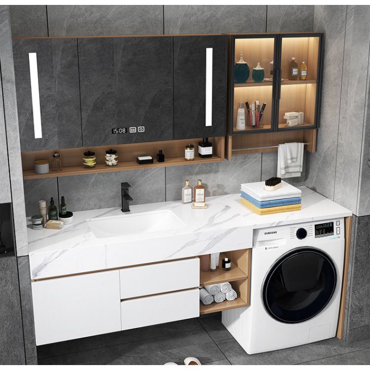 High Gloss PET Bathroom Vanity Wall Mounted